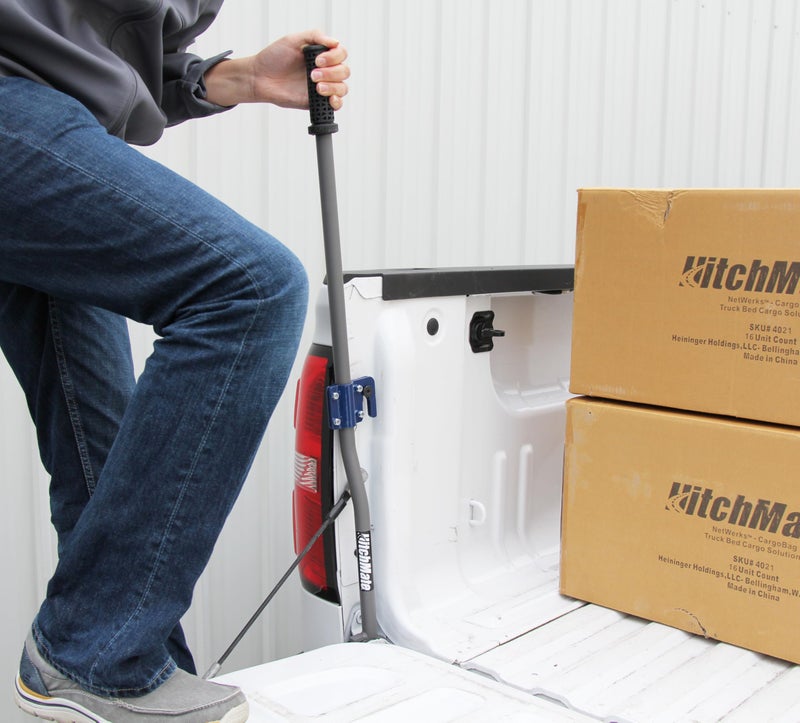 HitchMate Heininger Grab Handle â€“ Heavy Duty Steel Truck Bed Step, Adjustable Universal Fit, Installs on Any Pickup, Powder-Coated for Durability, Laser-Cut Cargo Hook, Easy Access to Tailgate - Image 3